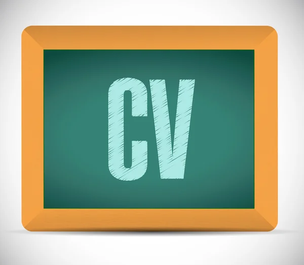 Cv, curriculum vitae board sign concept — Stock Photo, Image
