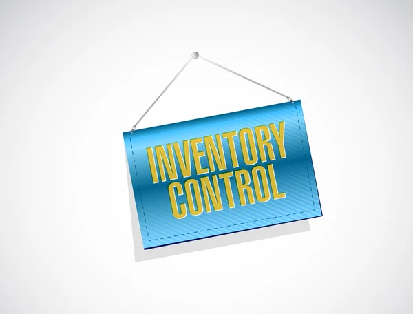 Concepto de signo de banner de control de inventario — Foto de Stock