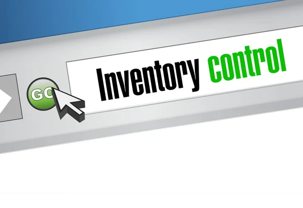 Inventory control browser sign concept — Stock Photo, Image