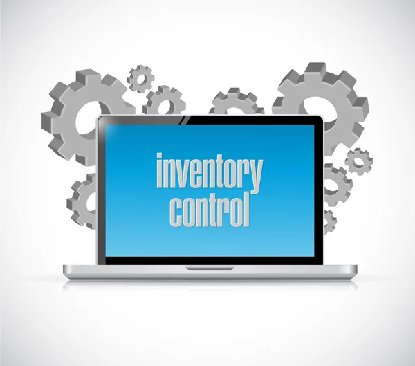 Inventory control tech computer sign concept — Stock Photo, Image