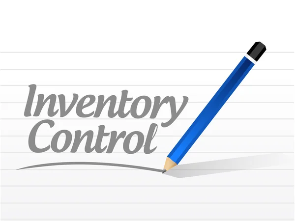 Concepto de signo de mensaje de control de inventario —  Fotos de Stock