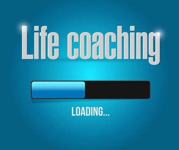 Life coaching loading bar sign concept — Stock Photo, Image