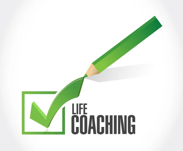 Life coaching segno segno di spunta concetto — Foto Stock