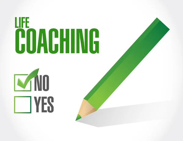 Nessun concetto di segno di approvazione life coaching — Foto Stock