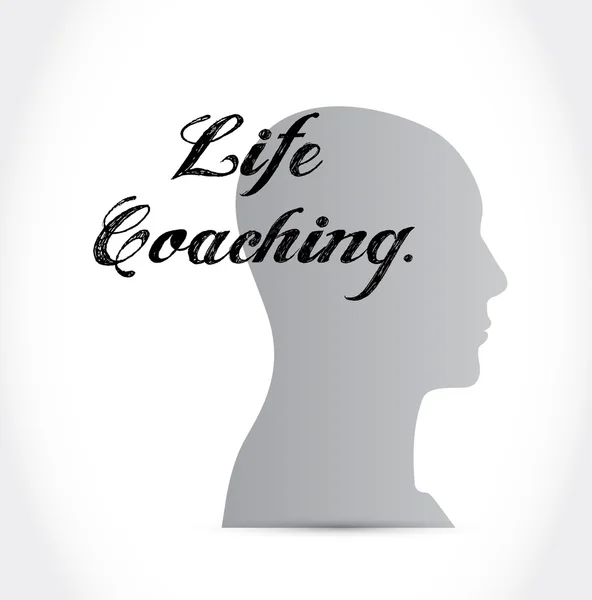 Life coaching testa segno icona concetto — Foto Stock