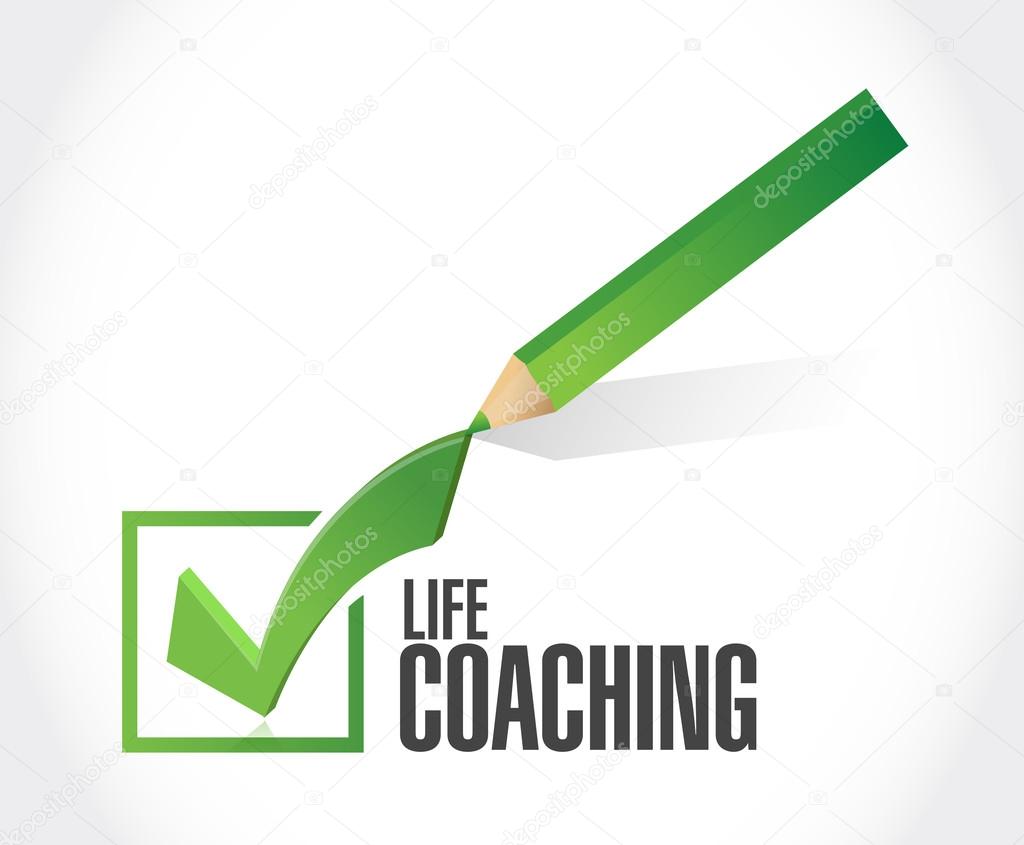 life coaching check mark sign concept