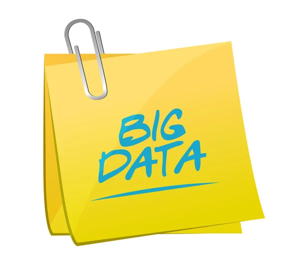 Big Data Memo Post Sign Konzept — Stockfoto