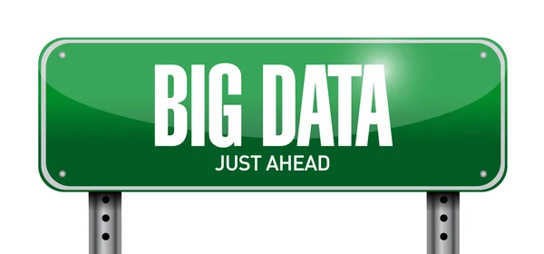 Big data street sign concetto illustrazione — Foto Stock