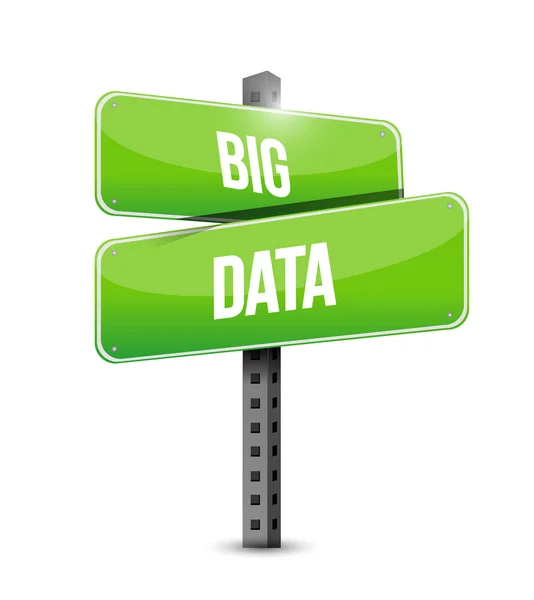 Big data road sign concetto illustrazione — Foto Stock