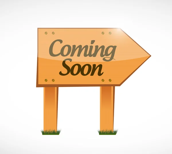 Coming soon wood sign concept — Stock Photo, Image