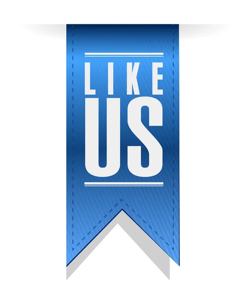 Like us banner sign concept — Stock Photo, Image