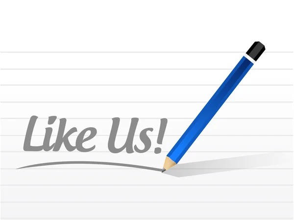 Like us message sign concept illustration — Stock Photo, Image