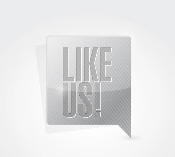 Like us message sign concept illustration — Stock Photo, Image