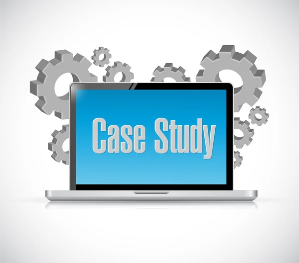 Case study tech computer sign concept — Stock Photo, Image