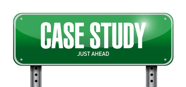 Case study post sign concept — Stock Photo, Image