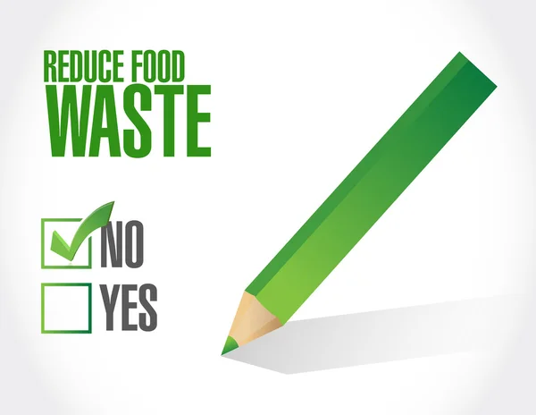 Negative. reduce food waste sign concept — Stock Photo, Image