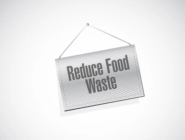 Kurangi konsep food waste banner sign — Stok Foto