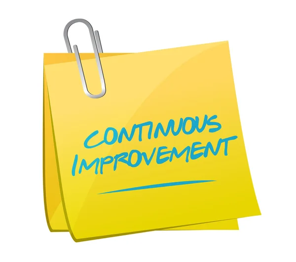 Continuous improvement memo sign concept — Stock Photo, Image