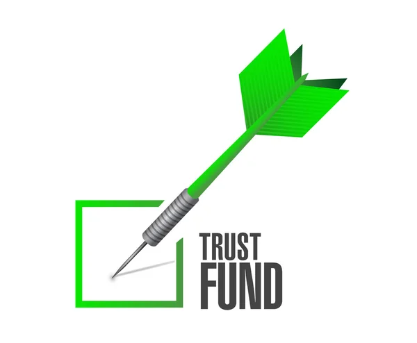 Trust fund approval check dart sign concept — Stock Photo, Image