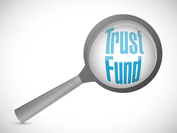 Trust fund magnify glass sign concept — Stock Photo, Image