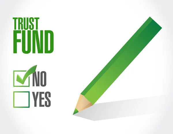 No trust fund approval sign concept — Stock Photo, Image