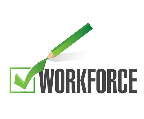 Workforce checklist sign concept illustration — Stock Photo, Image