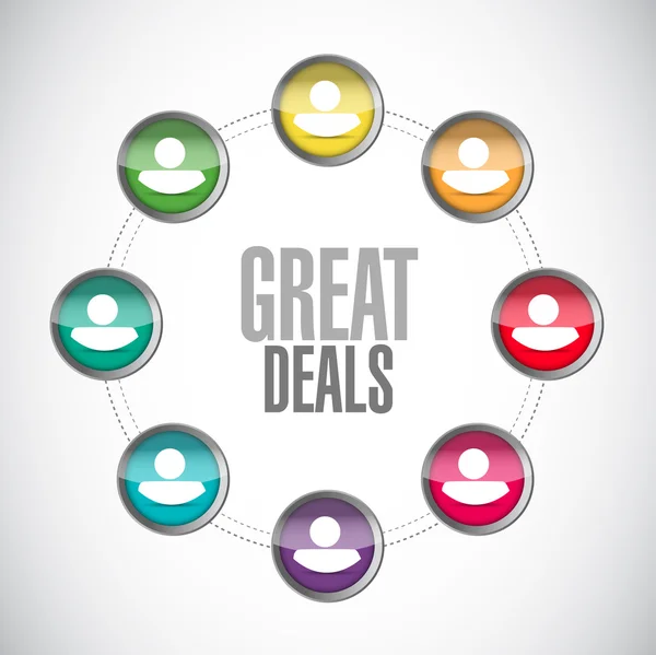 Great deals people sign concept — Stock Photo, Image