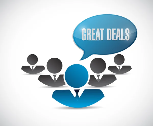 Great deals people sign concept — Stock Photo, Image