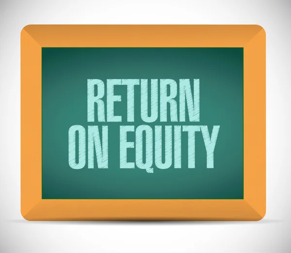 Return on equity board sign concept — Stock Photo, Image