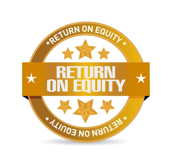 Return on equity seal sign concept — Stock Photo, Image
