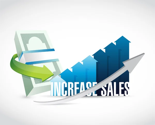 Increase sales money graph sign concept — Stock Photo, Image