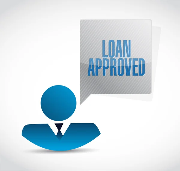 Loan approved avatar sign concept — Stock Photo, Image