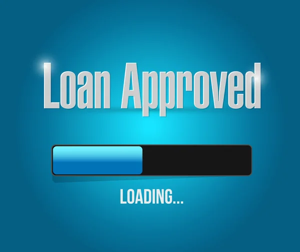 Loan approved loading bar sign concept — Stock Photo, Image