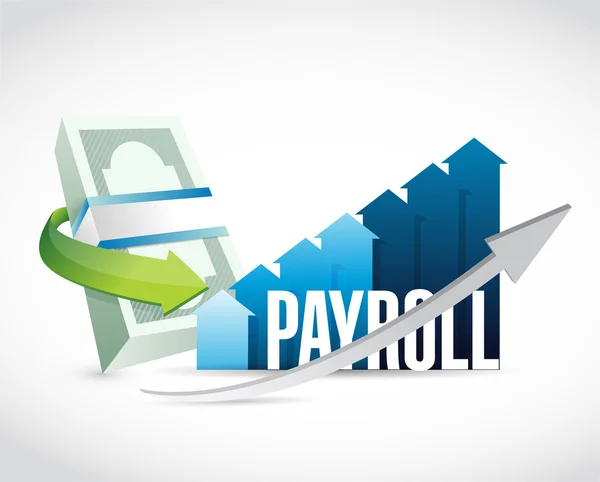 Payroll bedrijfsconcept grafiek teken — Stockfoto