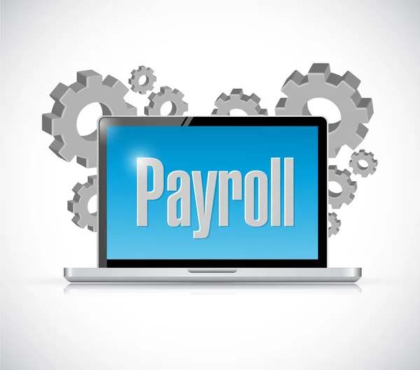 Payroll tech computer teken concept — Stockfoto