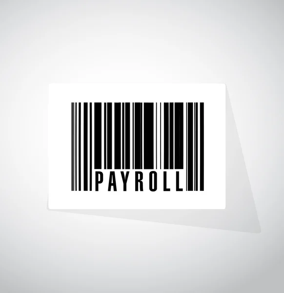 Gehaltsliste Barcode Zeichen Konzept Illustration — Stockfoto