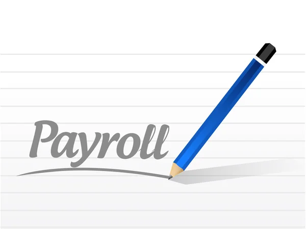 Payroll message sign concept illustration — Stock Photo, Image