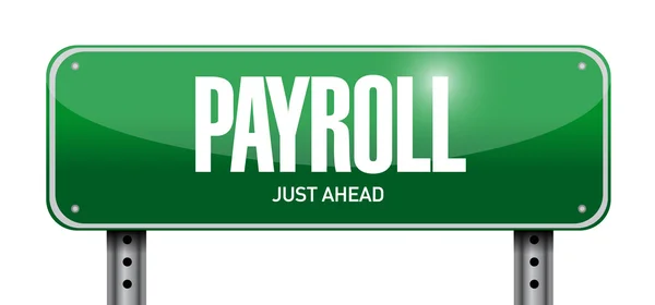 Payroll street sign concept illustration design — Stock Photo, Image