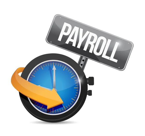 Payroll time sign concept illustration design — Stock Photo, Image