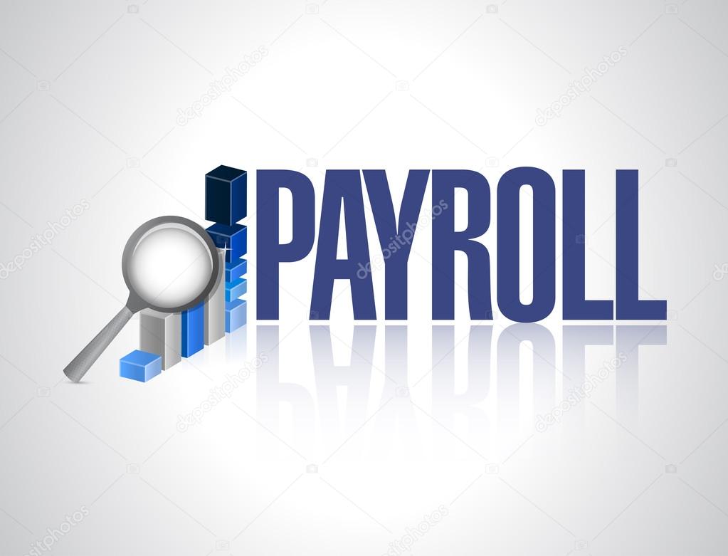 payroll business graph sign concept
