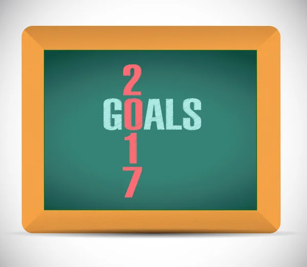 2017 goals board sign illustration design — Stock Photo, Image