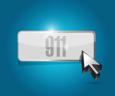 911 düğmesi işareti kavramı illüstrasyon