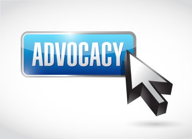 savunuculuk düğmesi işareti kavramı illüstrasyon