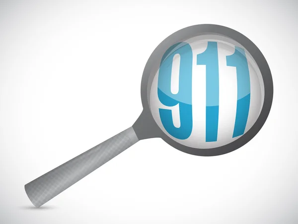 911 magnify sign concept illustration — Stock Photo, Image
