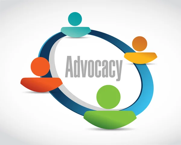 Advocacy persone diagramma segno concetto illustrazione — Foto Stock