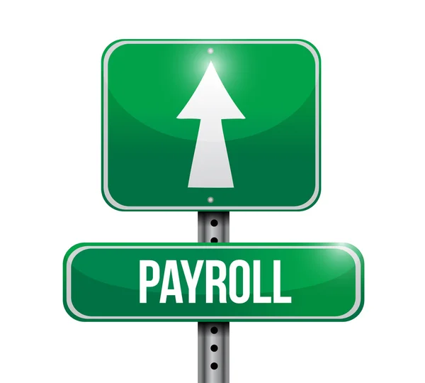 Payroll road sign concept illustration — Stock Photo, Image