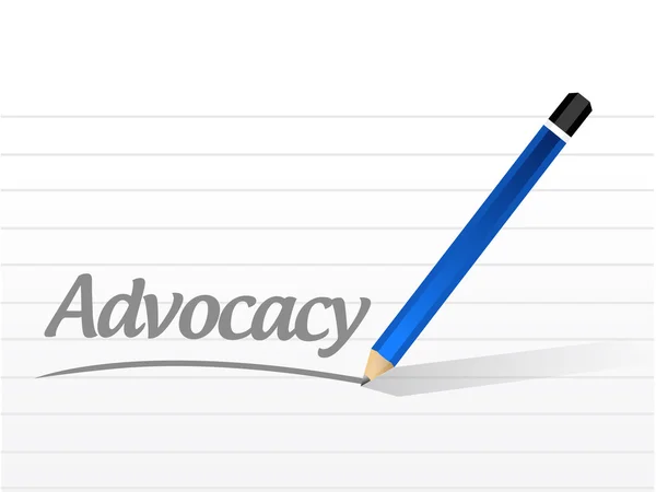 Advocacy mensaje signo concepto ilustración —  Fotos de Stock