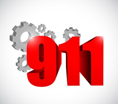 911'i sanayi işareti kavramı illüstrasyon