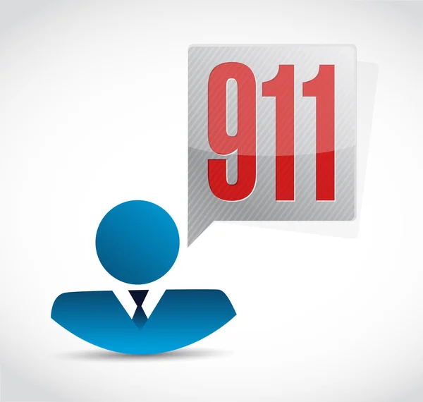 911 ikony avatar znamení koncept — Stock fotografie
