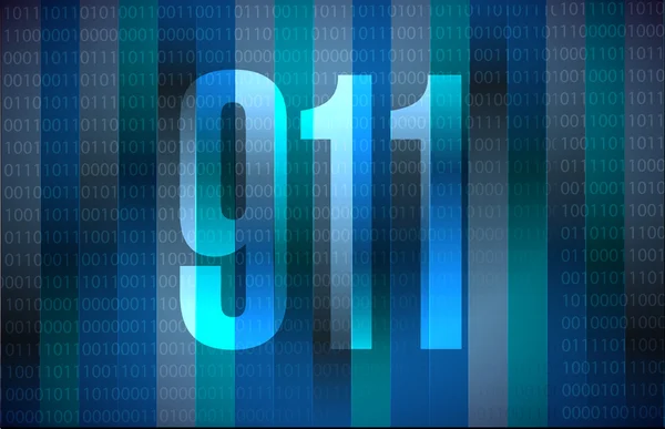 911 binaire teken concept illustratie — Stockfoto